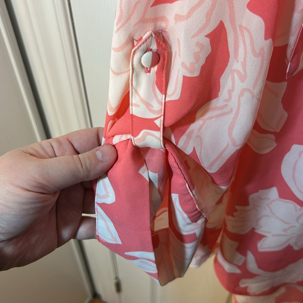 Torrid Harper Floral Georgette 3/4 Sleeve Pullover Blouse 2X - Picture 6 of 7